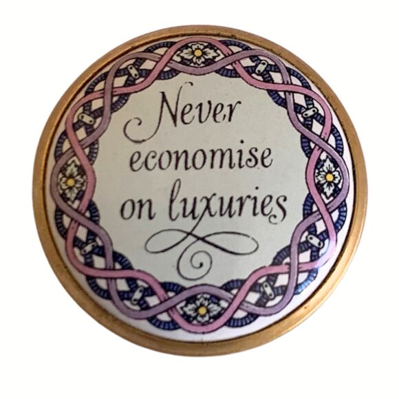 Vintage Halcyon Days Mini Box Never Economise on Luxury